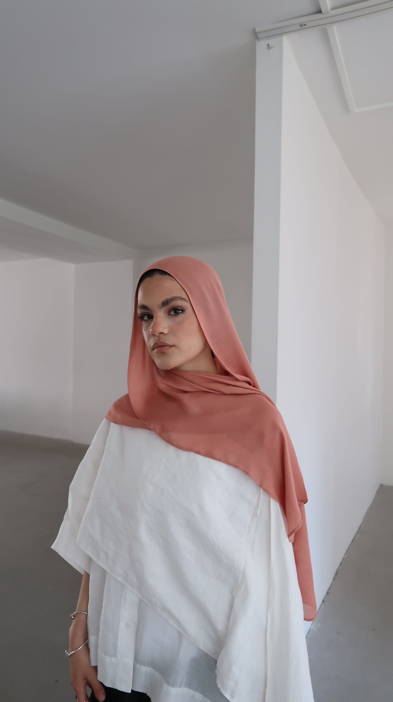 Modal Şal Pudra Pembe