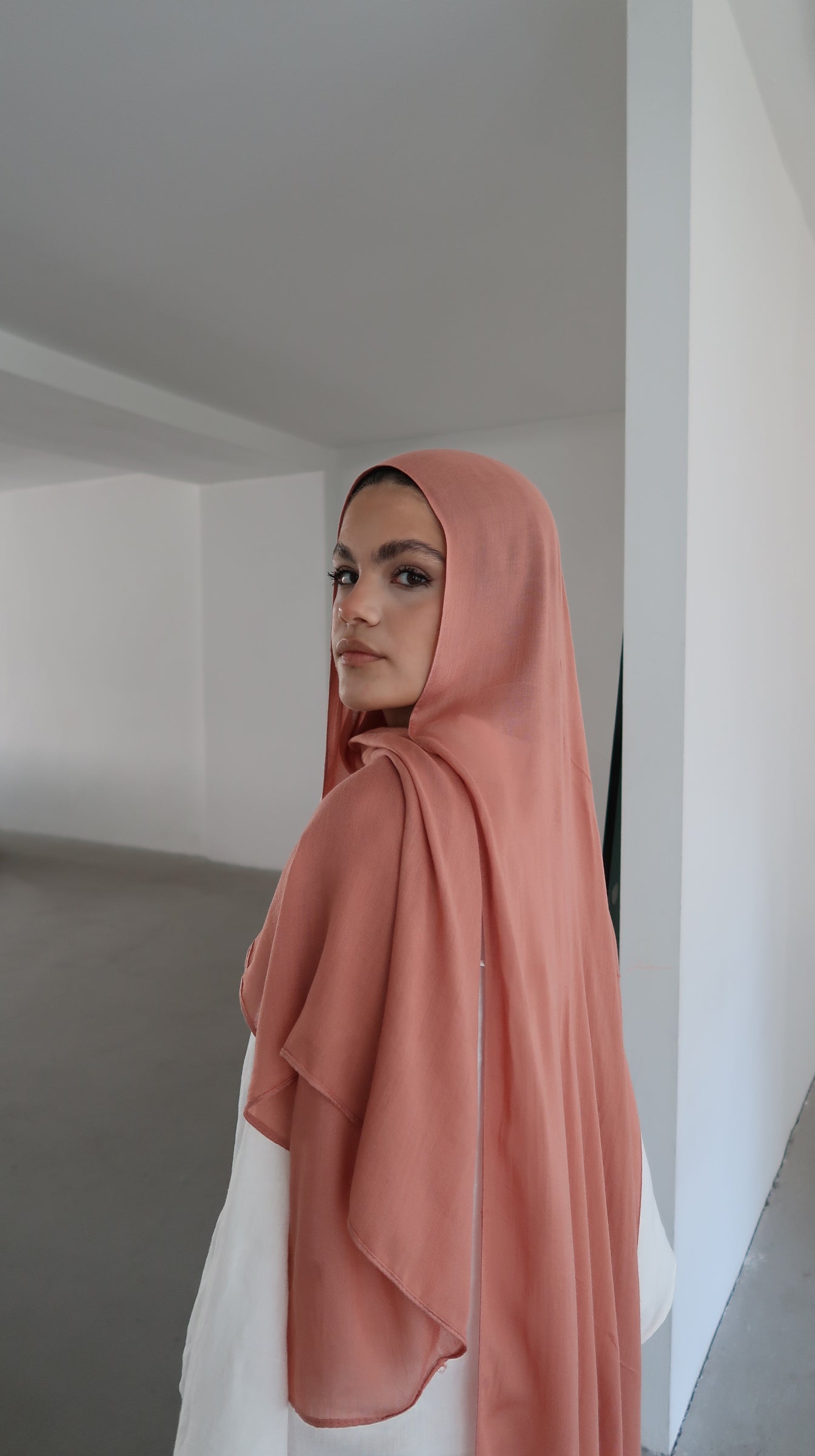 Modal Şal Pudra Pembe