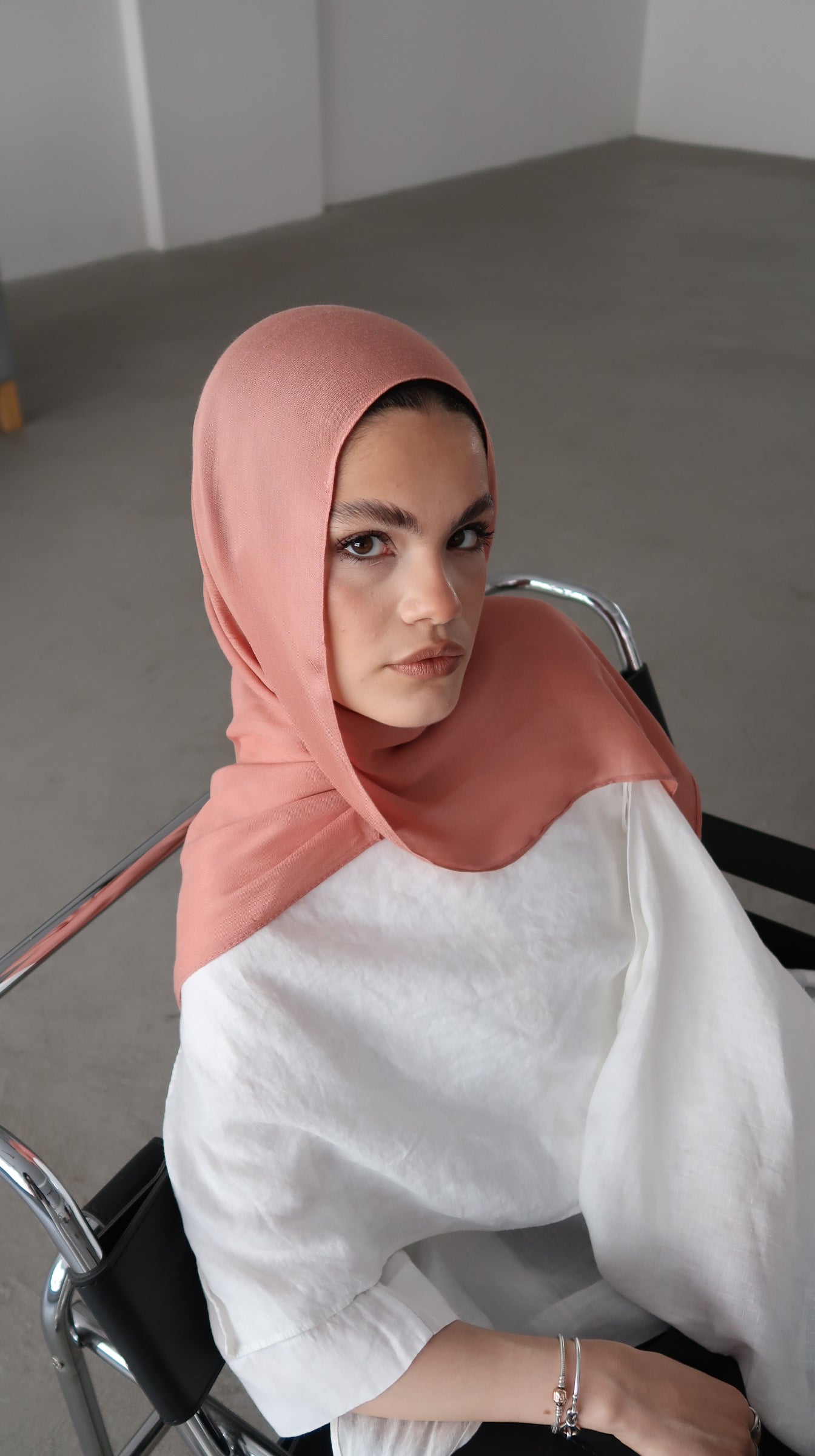 Modal Şal Pudra Pembe