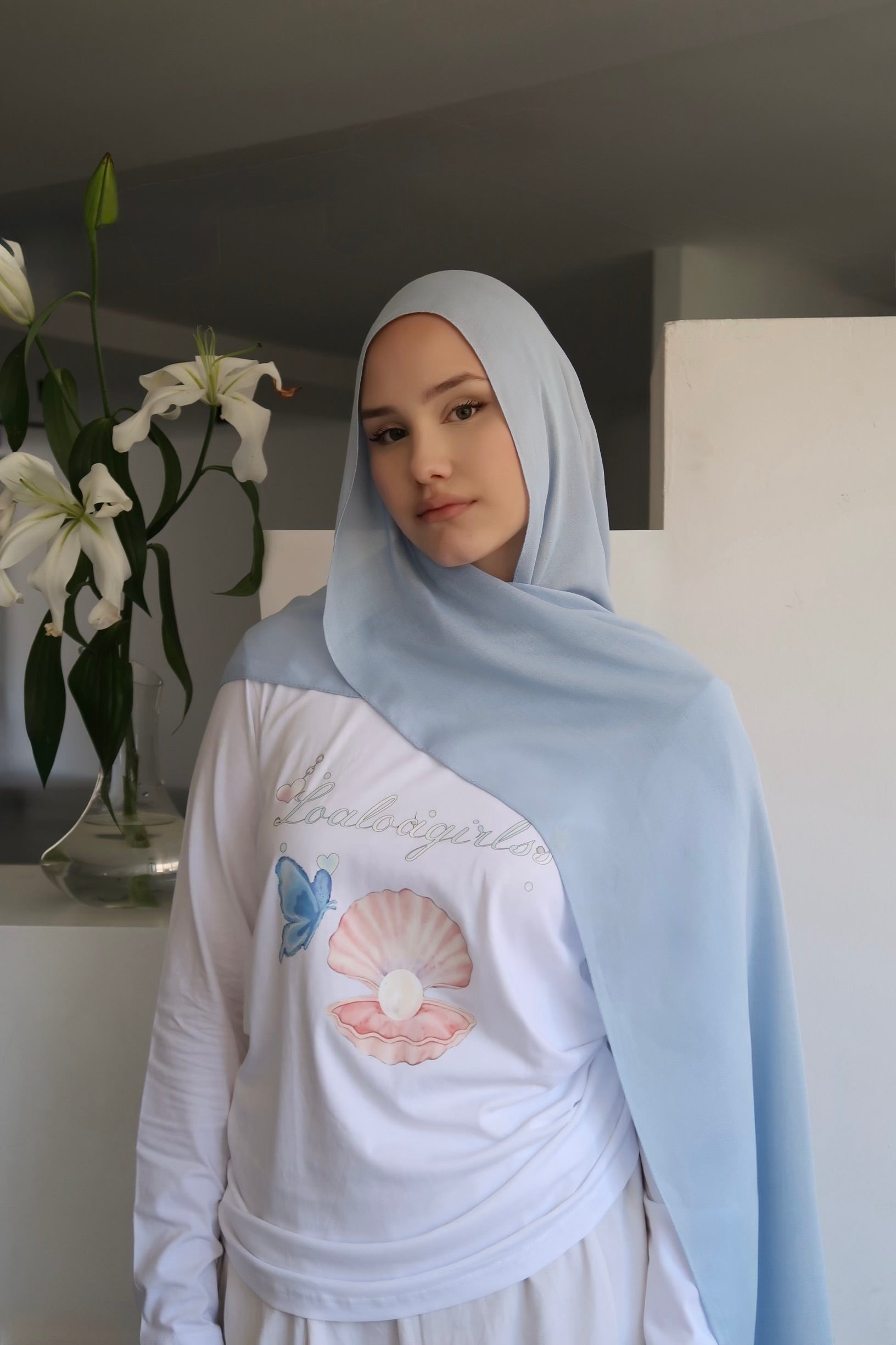 Modal Şal Baby Blue