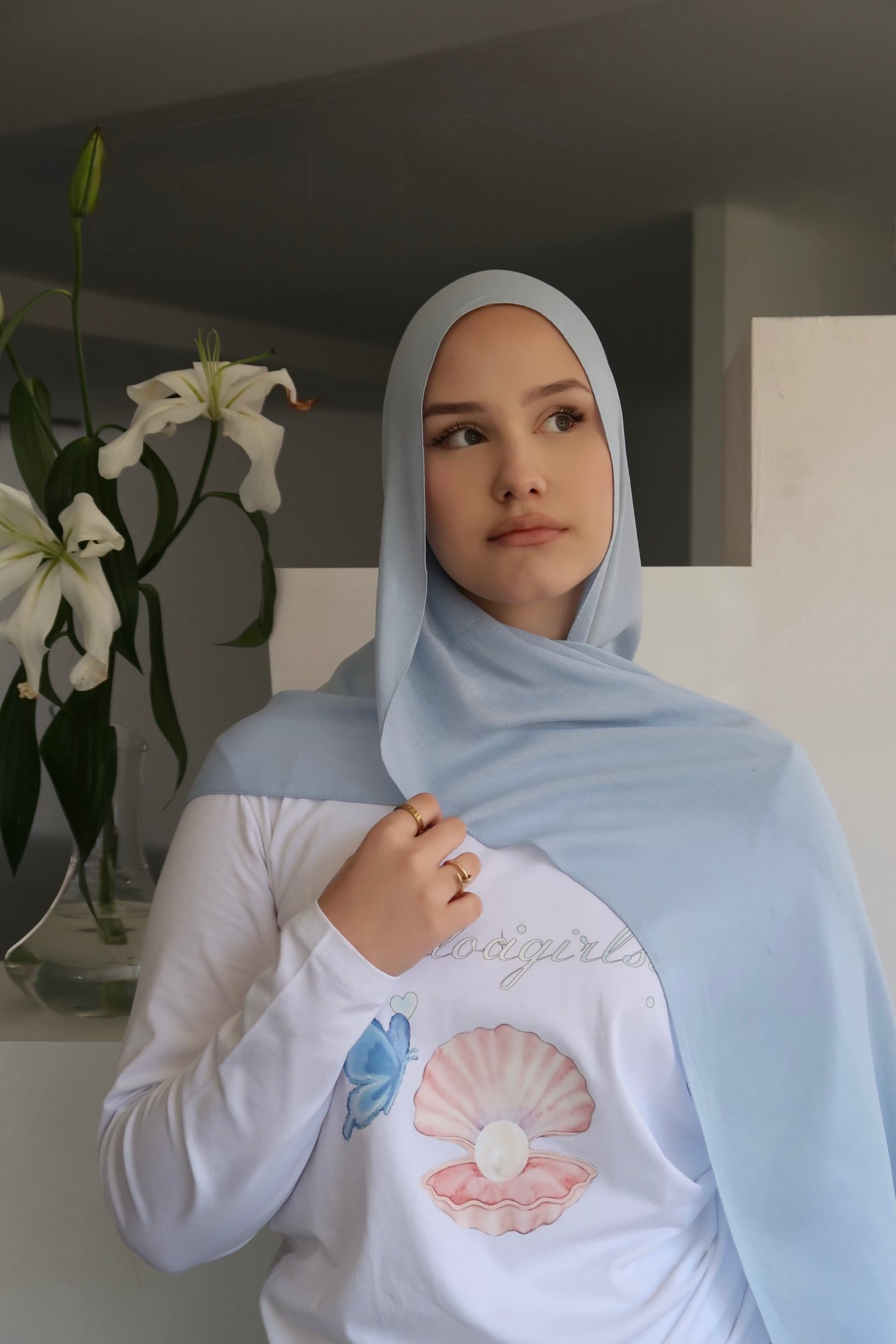 Modal Şal Baby Blue