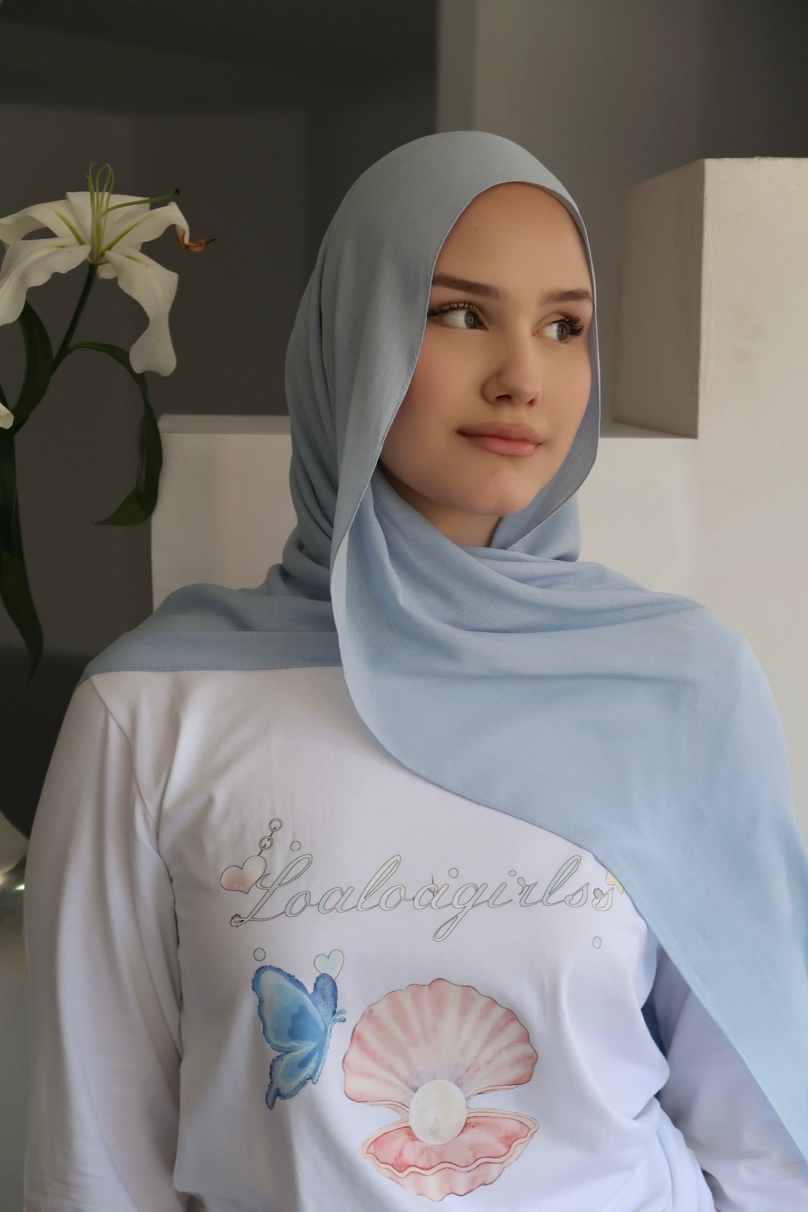 Modal Şal Baby Blue