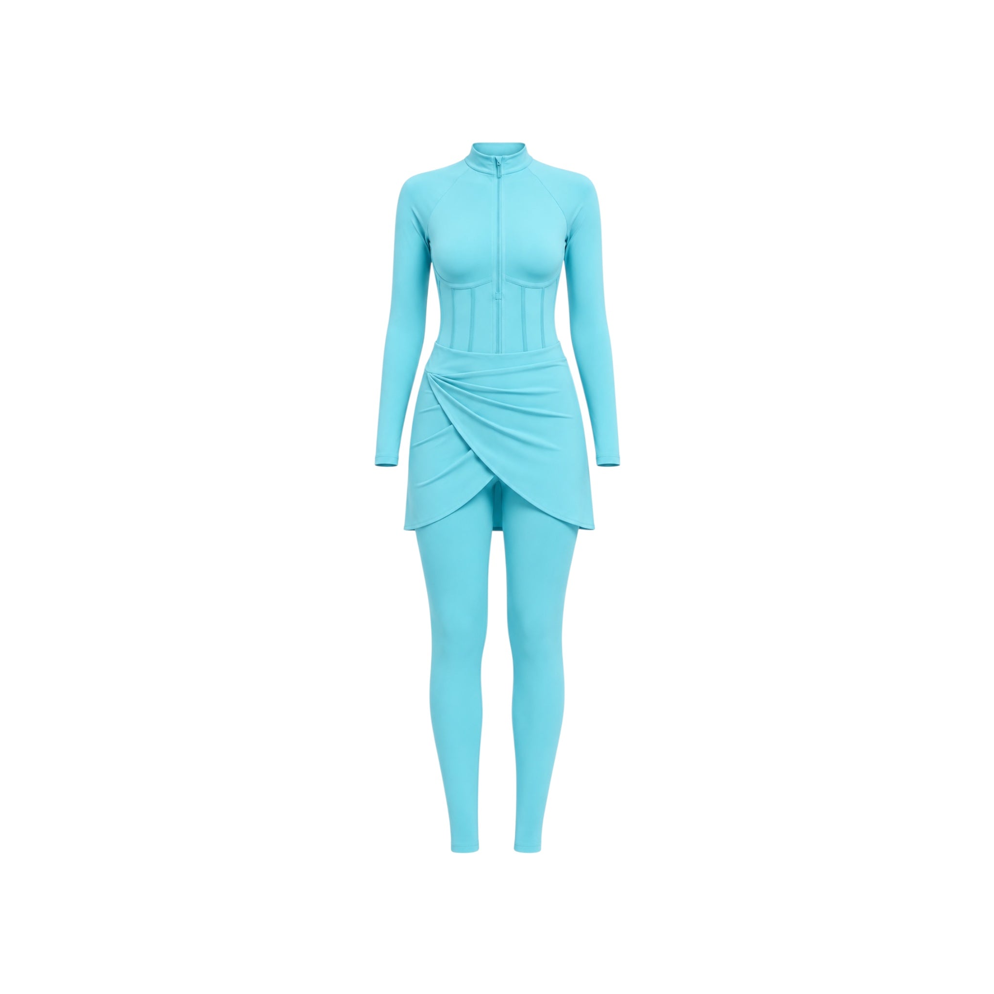 Korse Detaylı Aqua Swimsuit
